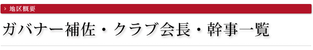 地区会長・幹事一覧